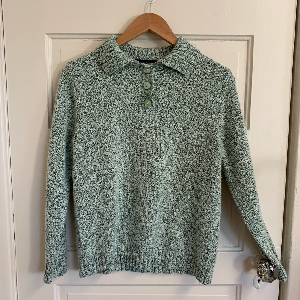 Karen Scott | green sweater